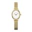 Foto de Reloj Classic dorado y esfera blanca ovalada 20mm malla milanesa