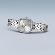 Foto de Reloj Classic plateado y esfera plateada cuadrada 26mm
