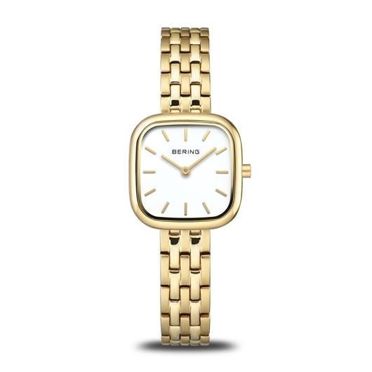 Foto de Reloj Classic dorado y esfera blanca cuadrada 26mm
