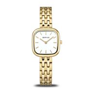 Foto de Reloj Classic dorado y esfera blanca cuadrada 26mm