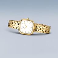 Foto de Reloj Classic dorado y esfera blanca cuadrada 26mm