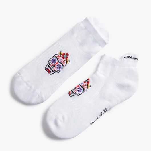 Foto de Calcetines Tobilleros Athletic Frida Calavera Blancos Talla L