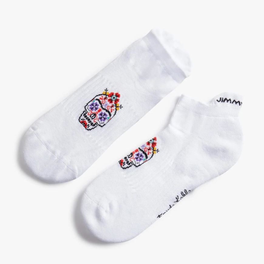 Foto de Calcetines Tobilleros Athletic Frida Calavera Blancos Talla L