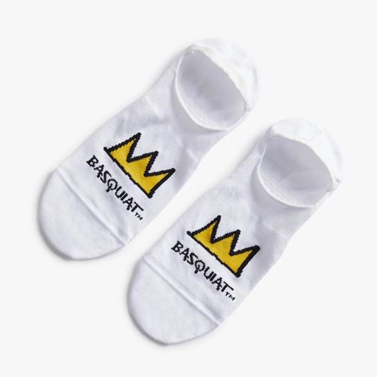 Foto de Calcetines Invisibles Basquiat Crown blanco L