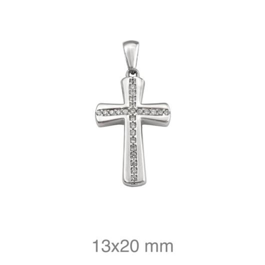 Foto de Cruz de plata con circonitas