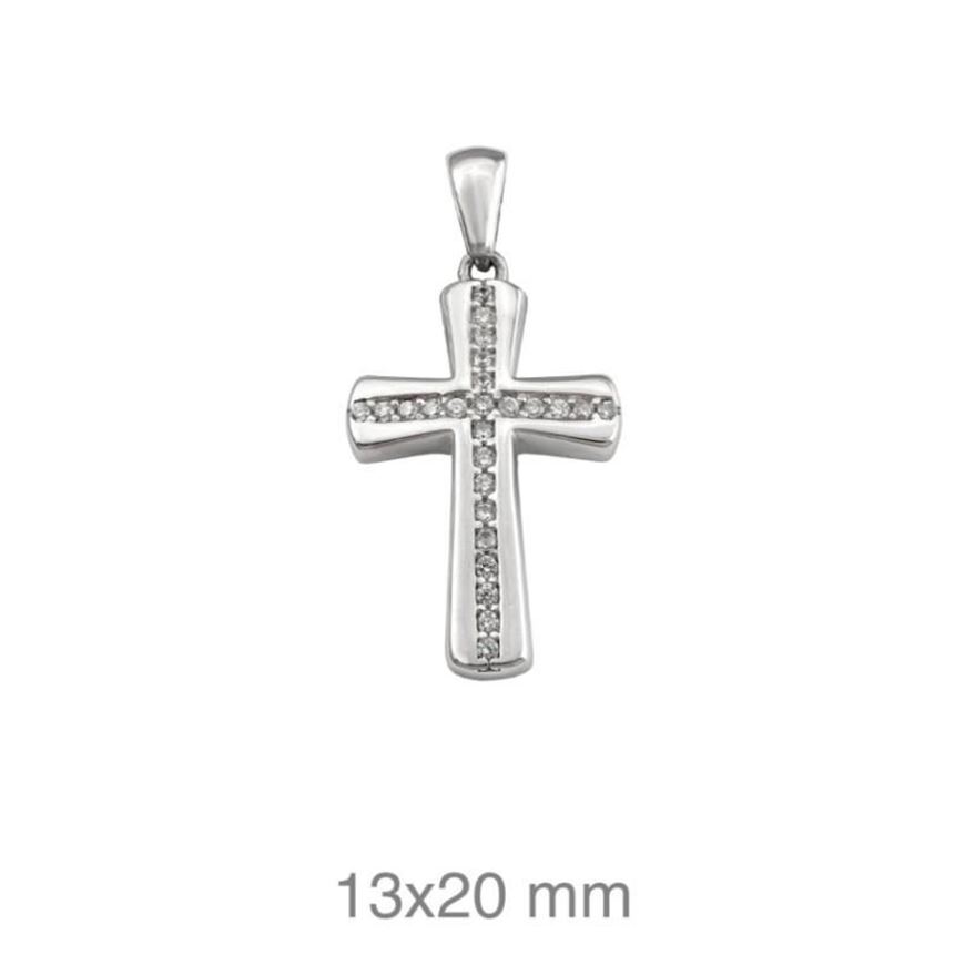 Foto de Cruz de plata con circonitas