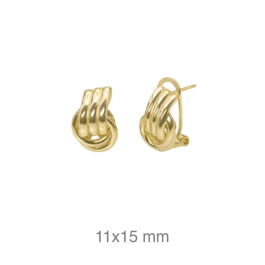 Foto de Pendientes plata baño oro cierre omega