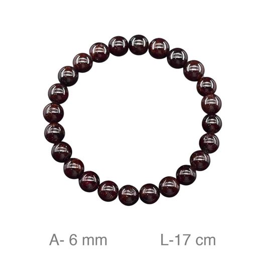 Foto de Pulsera piedra natural granate 6mm