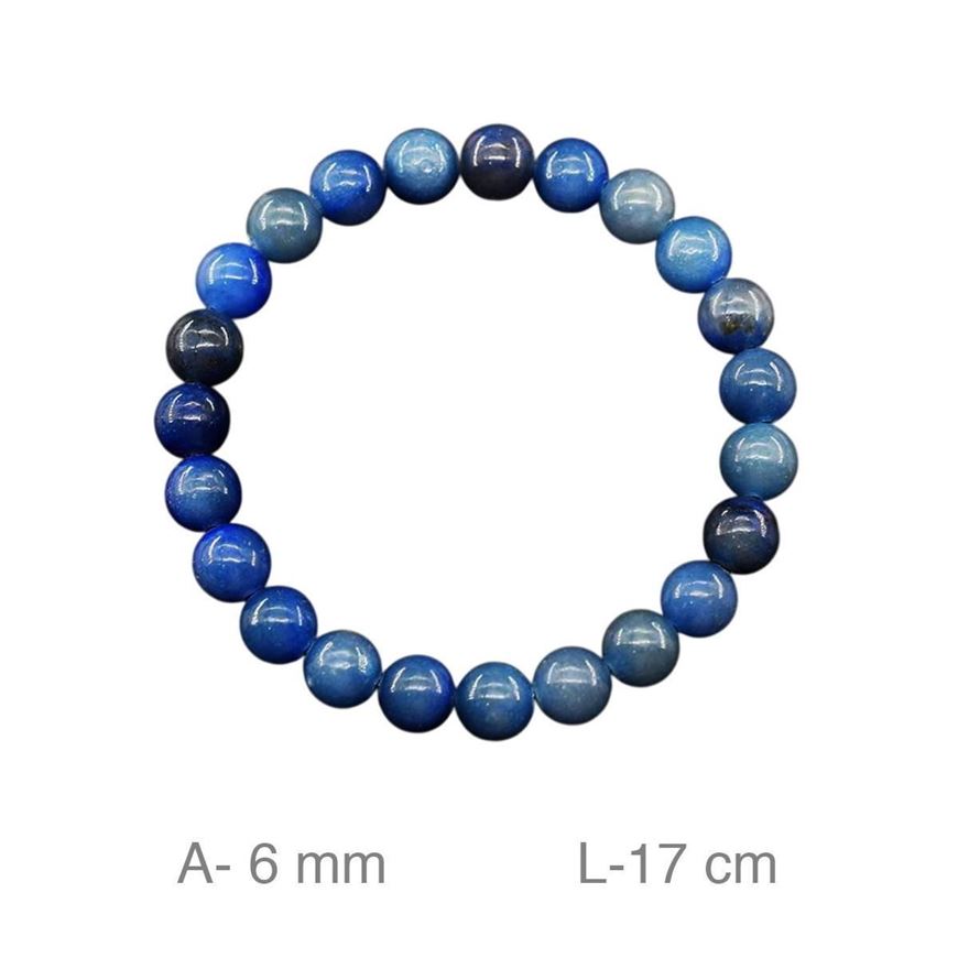Foto de Pulsera piedra natural dongling azul 6mm