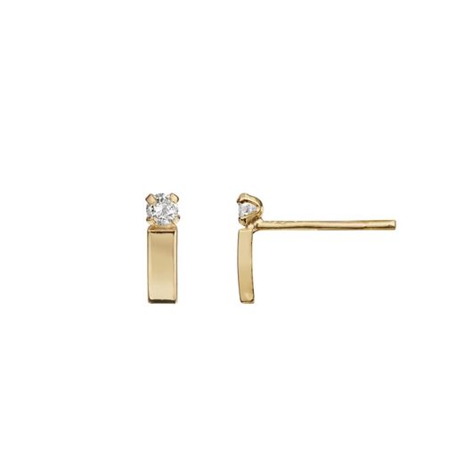 Foto de Pendientes midi en oro amarillo 18kt y circonitas blancas
