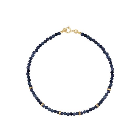 Foto de Pulsera Chic cuentas zafiros en oro amarillo 18kt