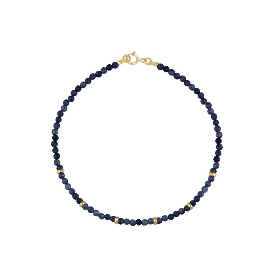Foto de Pulsera Chic cuentas zafiros en oro amarillo 18kt