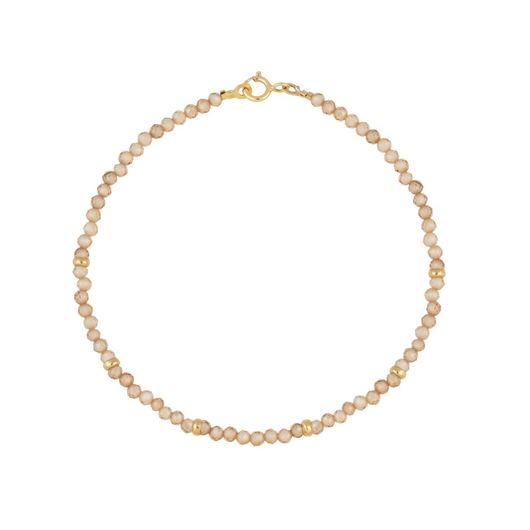 Foto de Pulsera Chic cuentas circonitas champagne 2mm en oro amarillo 18kt