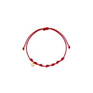 Foto de Pulsera 7 nudos medallita mini nylon en oro amarillo 18kt