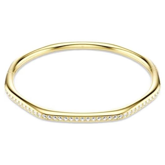 Foto de Brazalete Dextera, Forma octagonal, Talla redonda, Blanco, Baño tono oro