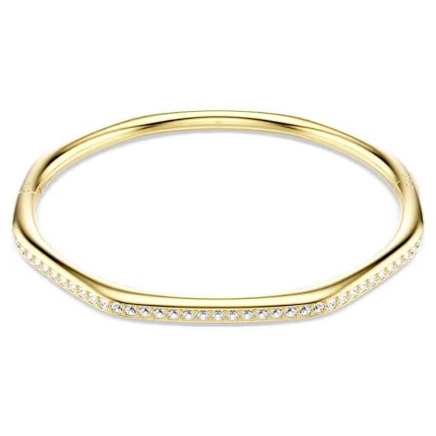 Foto de Brazalete Dextera, Forma octagonal, Talla redonda, Blanco, Baño tono oro