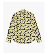 Foto de Camisa manga larga estampado floral negro y amarillo