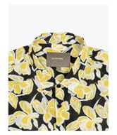 Foto de Camisa manga larga estampado floral negro y amarillo