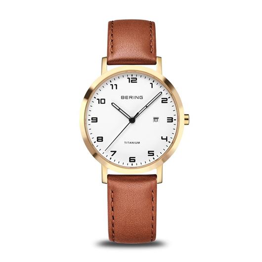 Foto de Reloj Bering Titanio baño oro pulido 34mm