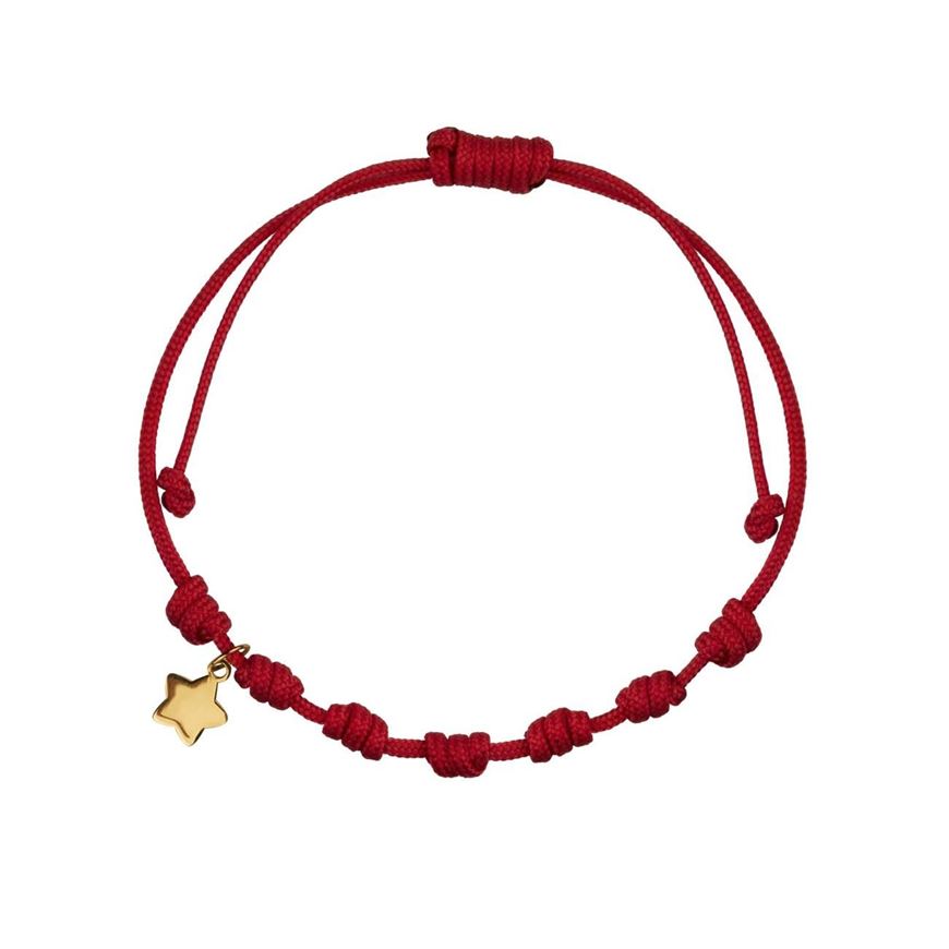 Foto de Pulsera 7 nudos Estrella 6mm en oro amarillo 18kt