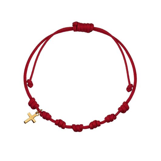 Foto de Pulsera 7 nudos Cruz 6mm en oro amarillo 18kt