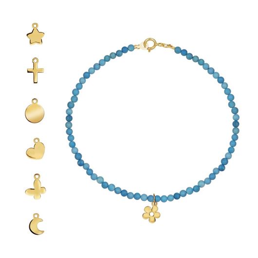 Foto de Pulsera Chic Howlitas turquesas en oro amarillo 18kt