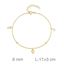 Foto de Pulsera de plata baño de oro con llave, corazón y circonita