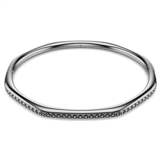 Foto de Brazalete Dextera Forma octagonal, Talla redonda, Blanco, Baño de rutenio Talla L