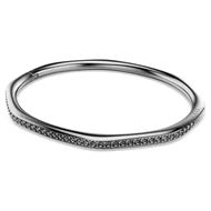 Foto de Brazalete Dextera Forma octagonal, Talla redonda, Blanco, Baño de rutenio Talla L