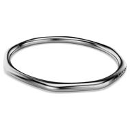 Foto de Brazalete Dextera Forma octagonal, Talla redonda, Blanco, Baño de rutenio Talla L