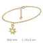Foto de Pulsera plata baño oro colgante de sol con circonitas