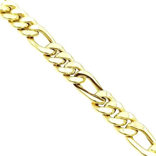 Picture of Pulsera de oro amarillo 18kt, eslabón programado 3x1 hueco, grosor 8,80mm