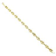 Foto de Pulsera de oro amarillo 18kt, eslabón calabrote 7mm