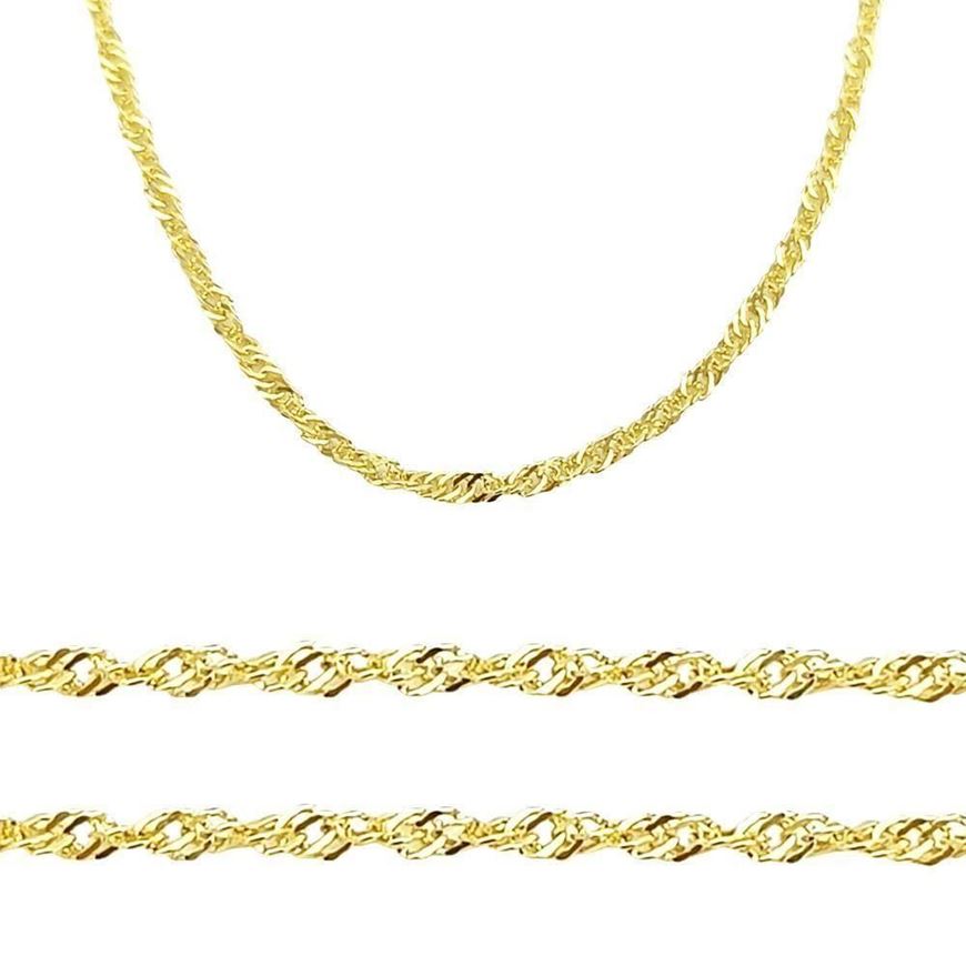 Foto de Cadena oro amarillo 18kt, eslabón singapur, grosor 1,50mm, longitud 50cm