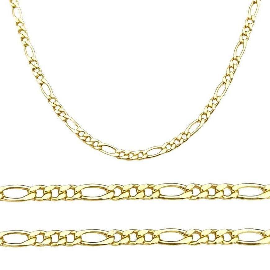 Foto de Cadena oro amarillo 18kt, eslabónprogramado 3x1, grosor 1,55mm, longitud 45cm