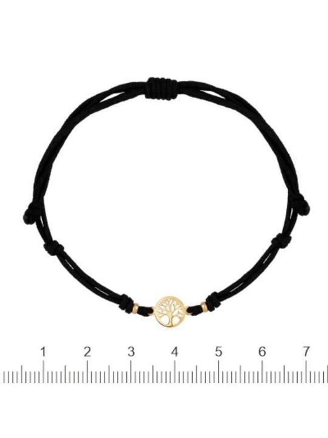 Foto de Pulsera 7 nudos Árbol de la vida nylon negro