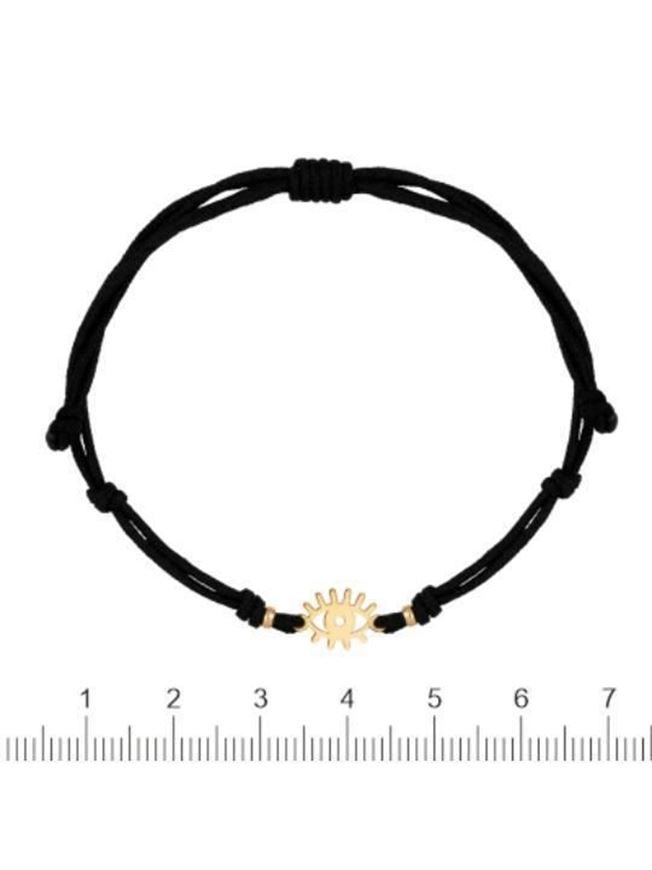 Foto de Pulsera 7 nudos Ojo Nazar mini nylon negro