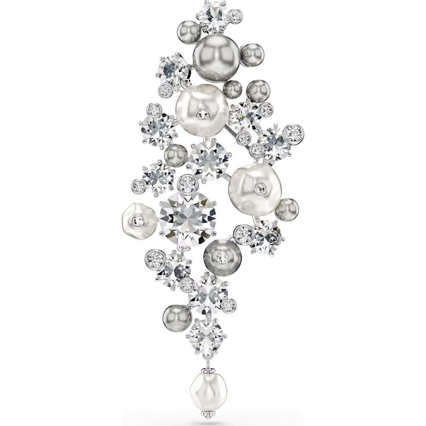 Foto de Broche Constella cristales talla redonda y perlas 