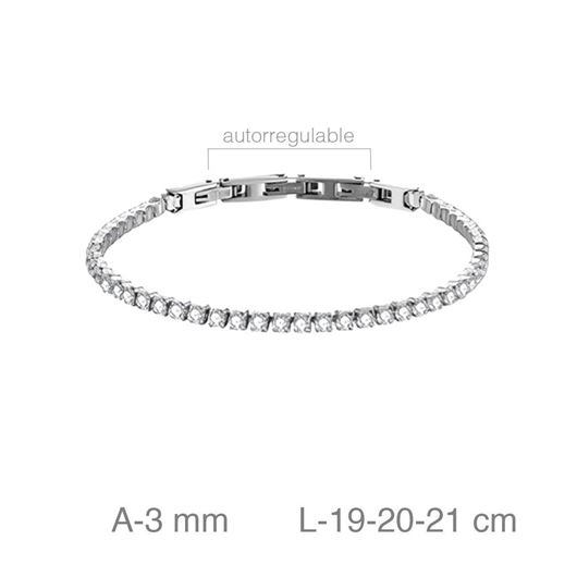 Foto de Pulsera acero riviere con circonitas blancas