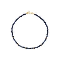 Foto de Pulsera Chic cuentas zafiros en oro amarillo 18kt 16cm