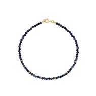 Foto de Pulsera Chic cuentas zafiros en oro amarillo 18kt 18cm