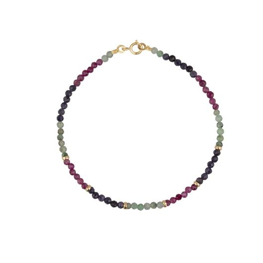 Foto de Pulsera Chic bolas multicolor en oro amarillo 18kt 18cm