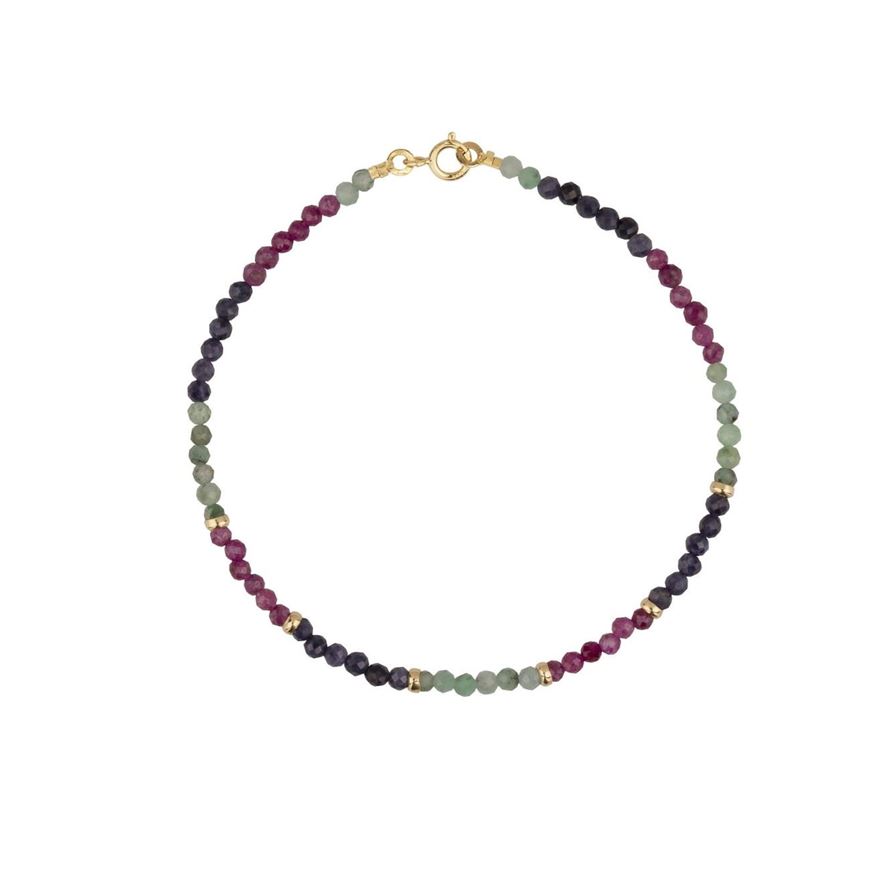 Foto de Pulsera Chic bolas multicolor en oro amarillo 18kt 18cm