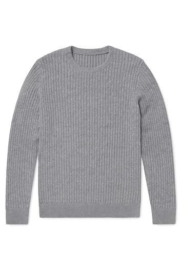 Picture of Jersey de punto gris cuello redondo