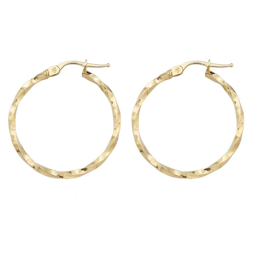 Foto de Pendientes aro trenzado de oro amarillo 18kt 25mm