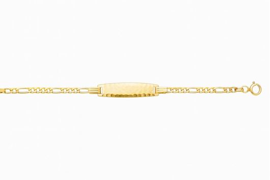Foto de Pulsera esclava de bebé oro amarillo 18kt con placa