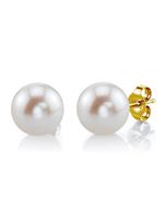 Foto de Pendientes oro amarillo 18kt y perlas redondas cultivadas agua dulce 10mm