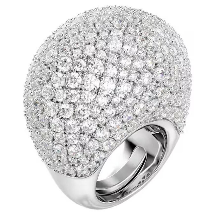 Foto de Anillo de cóctel Sublima Grande, Blanco, Baño de rodio