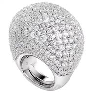 Foto de Anillo de cóctel Sublima Grande, Blanco, Baño de rodio