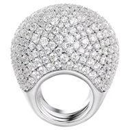 Foto de Anillo de cóctel Sublima Grande, Blanco, Baño de rodio